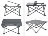 Roll-Up Camping Table, 4-Person Lightweight Portable Outdoor Table with Carry Bag for Picnics BBQ V1259-DP01-H-00037