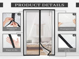 Amylove Zipper 60 x 102 Inch Dust Barrier Door Kit Construction Door Barrier 5 x 8.5 ft Reusable V1258-DP02-C-779