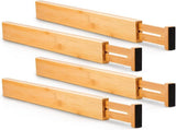 4 Pack Bamboo Adjustable Kitchen Drawer Dividers V178-36023