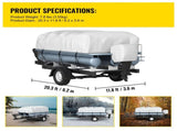Pontoon Boat Cover, Fit for 17'-20' Boat, Heavy Duty 600D Marine Grade Oxford Fabric, UV Resistant V952-FQCZYCYCB21245KUNV0