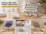 360&deg Rotating Laptop Stand Set - Ergonomic Cooling Desk V888-ELOSUNG54282