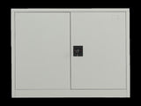 Two-Door Metal Short Cabinet Shelf Storage for Home Office Gym V63-844381