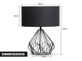 Sarantino Metal Wire Table Lamp in Black Finish With Black Drum Shade LMP-MLM-747
