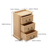 Wooden Portable Storage Box with Drawer for Office Desk, Mail, Makeup, and Small Item Organizer V1369-AZ3-W-19466