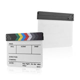 Camera Dry Erase Acrylic Director Film Clapboard Movie TV Cut Action Scene Clapper Board Slate With V1369-AZ3-W-15972