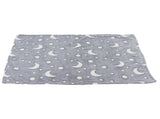 1.5x2m Luminous Blanket Double Side Flannel Star Moon Design Soft Glow in The Dark Blanket for V1294-YM0523-3117220043213