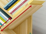 Tree Bookshelf Solid Wood Ingenious 3 Tier Space Saving Book Storage Organizer Shelves for Office V1294-YM0716-3117220187212