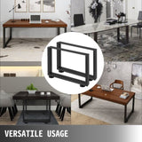 Black Metal Table Legs Set of 2 Steel Table Legs 800x720 MM Dining Table Legs Office Table Legs V952-ZTHS800X720MM0001V0