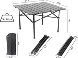 Foldable Aluminium Camping Side Table with Carry Bag, Lightweight Table for Cooking, Hiking, Picnics V1189-LC-AMZ-00058