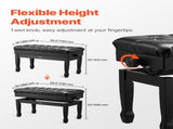 Piano Bench, Duet Keyboard Piano Chair with 20.3"-23.4 Adjustable Height, High-Density Padded V952-DCWXGQZDSMSRQOODMV0