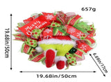 Christmas Green Monster Leg Wreath Door Hanging Decoration Holiday Front Door Decor Outdoor V1358-D132-QAZMLP00019