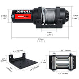 X-BULL Electric Winch 4500LBS/2041KG Steel Cable Wireless Remote Boat ATV 4WD V211-AUEB-AXEW017