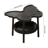 Butterfly Side Table 43x33x48cm 16.93x12.99x18.9in 2-Tier Multifunctional Coffee Table with Storage V1192-AZ-W-21709