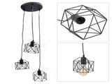Antique Pendant Lampshade E27 3 Head Retro Unique Style Hanging Light Shade for Home Cafes 85240V V1294-YM0715-3119220094311