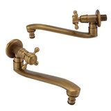 Antique Garden Faucet with Extended Spout Antifreezing Copper Wall Mount Single Cold Water Tap for V1294-YM0706-3112230063012