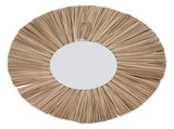 Seagrass Wall Mirror Hand Woven Decorative Round Seagrass Hanging Mirror for Entryway Bedroom V1294-YM0703-3115230038413
