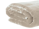 Laura Hill 600-GSM Mink Blanket Queen Size Double-Sided Soft Plush Bed Faux Throw Rug Beige MINK-BE