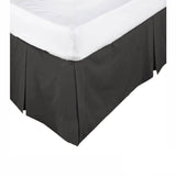 KINGDOM Box Pleated Valance Black - SINGLE V442-KIT-VALANCE-225TC-BLACK-SB