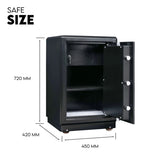 Dual Key Lock Safe Safety Box Security Code Lock Box Fire Proof Heavy Duty 80L V379-FIRESAFE720004