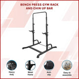 Bench Press Gym Rack and Chin Up Bar V63-833551