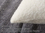 18" x 18" Decorative Throw Pillow with Inserts, Set of 2 Soft Textured Boucle Throw Pillows, Square V1258-DP02-C-3206