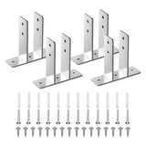 4Pcs Bathroom Partition Support Metal Brackets for Commercial Installation V1192-AZ-W-23552