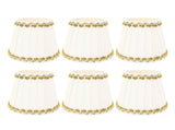 6PCS Fabric Lampshades Cloth Pleated Decorative Lamp Replacement Shade Clip On for Table Wall Lamps V1294-YM0901-3119250002111