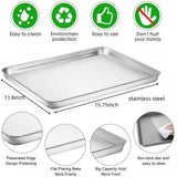 Baking Sheet With Cooling Rack, Half Sheet Pan With Wire Rack Set, Oven Baking Tray and Rack V1189-WXFWAL-20260319-01077
