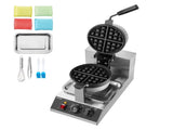 Commercial Waffle Maker, 1300W Round Waffle Baker Machine, Non-Stick Stainless Steel Belgian Waffle V952-SYBLSHFBJDP1II7A0V3