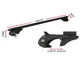 Universal Car Roof Racks Pod Aluminium Cross Bars Adjustable 108cm Black CAR-RFBAR-7886-120-BK
