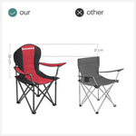 SONGMICS Folding Camping Chair with Bottle Holder Red and Black V227-8498101001450