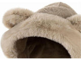 Kids Winter 3-in-1 Hat Scarf Gloves Set, 22-22.8 In Multi-Functional Cap with Faux Fur Trim, Warm V1192-AZ-W-17706