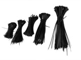 5Packs Cable Ties Zip Wraps Set Disposable Nylon Wire Cord Strap Fastener Fastening OrganizerBlack V1294-YM0718-3117200193812