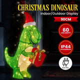 Christabelle 90cm Christmas Dinosaur Display with LED Lights Decoration MHA503