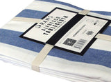 Rans Blue Alfresco Stripes Cotton Tablecloth - Choose from 2 sizes 150cm x 250cm V442-RAN-TABLEC-ALFRESCO250CM-BLUE-RE