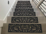 Rubber Stair Mats, Non Slip Stair Treads Mat, Rubber Scroll Doormat for Outdoor, Indoor, Entrance, V1370-AZ4-12087