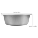 Large Dishwashing Tub for Household Use in Silver Aluminum Round Bowl 1Pack V1369-AZ3-W-23299