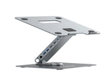 Simplecom CHT660 Adjustable Aluminium Laptop Stand with 6-Port USB-C Docking Station Dual 4K HDMI V28-SIMCHT660