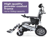 EQUIPMED Power Electric Wheelchair, Folding, Airline Approved, ARTG Certified, Recline Adjustment, V219-HWCELEEQ16SA