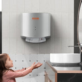 Heavy Duty Commercial Hand Dryer, 1400W Automatic High Speed ABS Warm Wind Hand Blower, 220V-240V & V952-BGSGSJYSZDGYBNB71V3