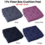 1 Pc Floor Box Cushion Pad 40 x 40+ 8 cm Navy V442-BZO-CHAIRCU-1PCBOXCUSHION-NAVY-SQ