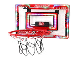 Everfit 2 in 1 Kids Basketball Hoop Adjustable Stand Over Door Scoreboard Red BAS-HOOP-ELEC-2IN1-RD