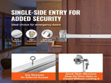 Push Door Locks, Stainless Steel Panics for Exit Doors, with Exterior Lever and 3 Keys, Push V952-FZL31YCBXG0013KC1V0