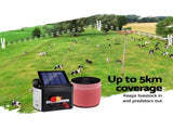 Giantz Fence Energiser 5KM Solar Powered Electric 1200M Poly Tape SFC-FIK-TAPE-1200M-5KM