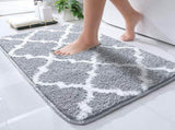 Bathroom Rugs 31x20, Soft and Absorbent Microfiber Bath Rugs, Non-Slip Shaggy Shower Carpet, Machine V1370-AZ4-06869