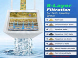 Bath and shower filters - remove 96% of chlorine, lead, and fluoride, suitable safe soft water V1366-AZ2-W-14434