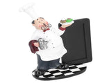 Resin Mustache Chef Figurine Fashion Small Ornaments Message Board Food Shop Hotel Decorations V1294-YM0714-3115210130111