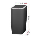 Devanti 9L Motion Sensor Bin Rubbish Automatic Ash Black SB-9LS26-BK