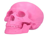 Resin Halloween Skull Decor Festival Home Props Fake Whole Person Skull Ornaments Pink V1294-YM0523-3115210185511