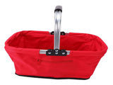Foldable Picnic Basket Oxford Fabric Shopping Tote Reusable Grocery Bag for Camping Outdoor Fruit V1294-YM0901-3111260009412